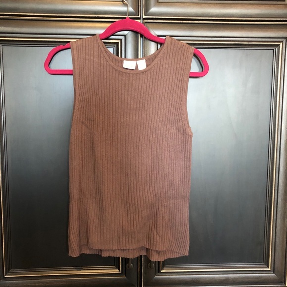 Brown knit tank - Picture 1 of 6